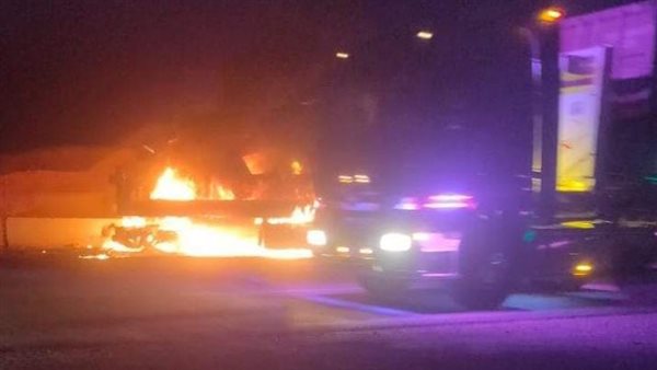 اشتعال سيارة نقل