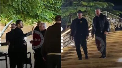 ماجد المصري ومفيدة شيحة وسهير جودة يقدمون واجب العزاء في حما حمادة هلال