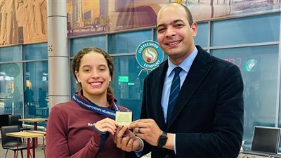 عبر الفيديو كونفرانس.. وزير الرياضة يهنئ هنا جودة ببرونزية العالم لشباب تنس الطاولة