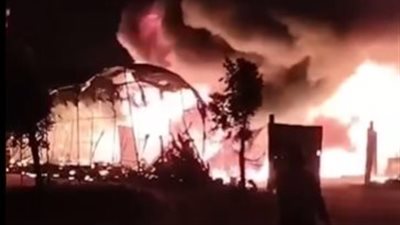 السيطرة على حريق في مخزن مستلزمات ري بالقناطر| بث مباشر 