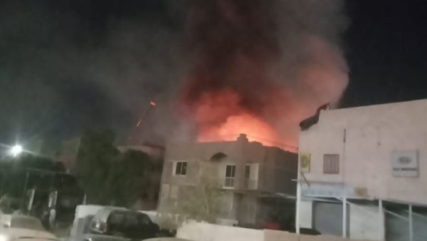 حريق في محل حدايد