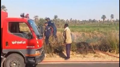 السيطرة على حريق مخلفات حشائش بإسنا في أسوان | بث مباشر