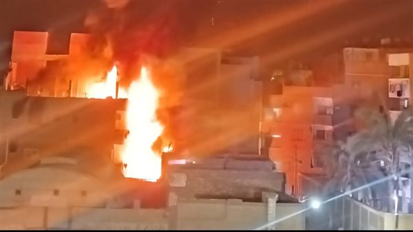 الحريق في عمارتين