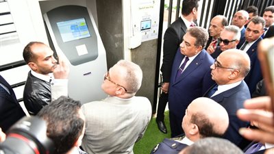 محافظ الدقهلية ووزير العدل يفتتحان مكتب الشهر العقاري بمجمع محاكم المنصورة 