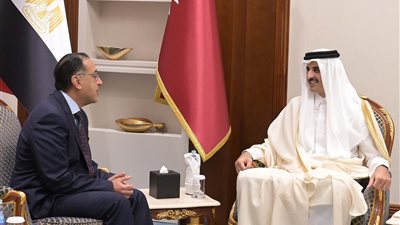 أمير دولة قطر يستقبل الدكتور مصطفى مدبولي