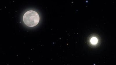 شاهد الآن.. القمر يقترن بكوكب المشتري في سماء الوطن العربي