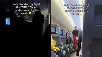 لمدة 7 ساعات.. راكبة تثير الجدل بعد وقوفها طوال رحلة على متن طائرة