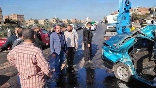 حادث تصادم على طريق