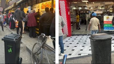 محافظة الجيزة: إلزام المحال التجارية بوضع صناديق قمامة بشارع فيصل| صور