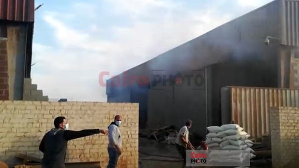 حريق داخل شركة السعيد