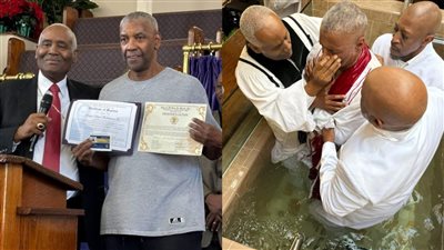 في سن الـ 69.. دينزل واشنطن يتلقى معموديته ويحصل على رخصة قسيس في كنيسة بنيويورك