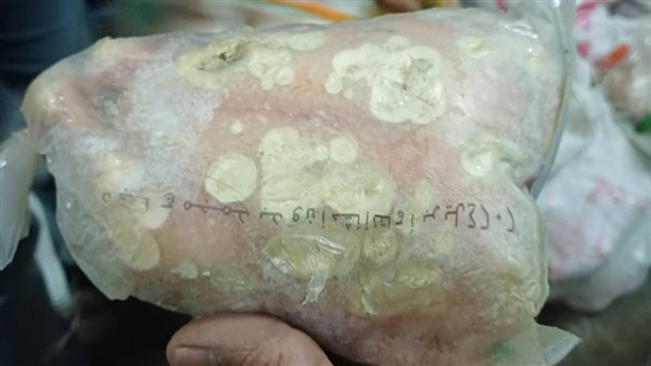 دواجن عليها فطريات