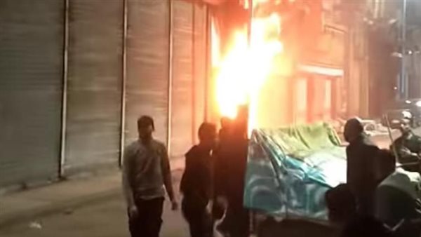حريق بمحل مفروشات