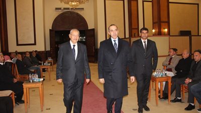 المستشار نبيل صادق النائب العام الأسبق يستقبل عزاء شقيقته