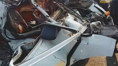 وفاة حالتين من ضحايا حادث تصادم تريلا وميكروباص ببركة السبع بالمنوفية | بث مباشر