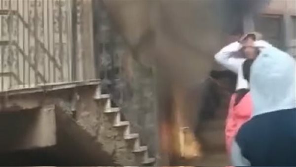 حريق هائل في جراج