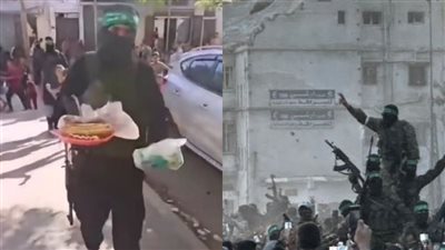 مشاهد لافتة في تسليم حماس للأسرى الثلاث.. سيارات دفع رباعي وتوزيع الحلوى على الفلسطينيين 