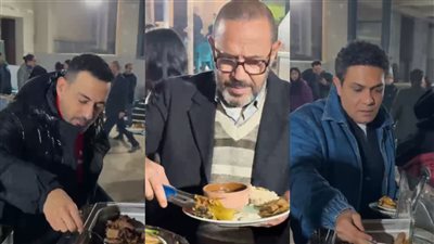 أشرف عبد الباقي يقدم عزومة لأبطال وصناع عمل مسلسل كلة بالحب | صور