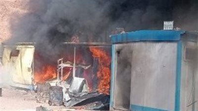 إصابة 19 شخصًا باختناق إثر حريق كرفانات بوادي الراحة في سانت كاترين| بث مباشر