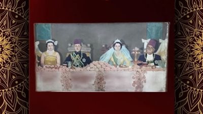 متحف ركن فاروق يعلن عرض لوحة بالألون الزيتية على القماش لزفاف الملك فاروق 