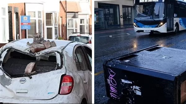 لقطات من العاصفة