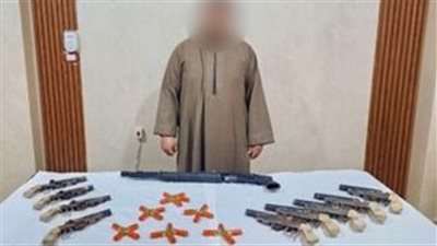 القبض على تاجر أسلحة نارية غير مرخصة ببني سويف
