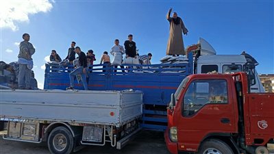 تضامن كفر الشيخ تعلن عن تجهيز قافلة مساعدات كبري ببلطيم لإغاثة أهالي غزة 