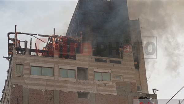 حريق عقار أسوان