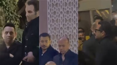 المنتج تامر مرسي وعمرو سعد ومصطفى قمر يقدمون واجب العزاء لـ مصطفى شعبان في وفاة شقيقه