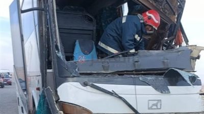 ننشر الصور الأولى للأتوبيس المنكوب بطريق الجلالة شمال البحر الأحمر