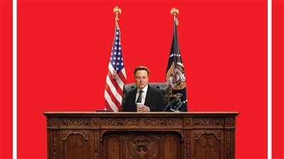 تلميح بأنه الحاكم الفعلي لأمريكا.. غلاف التايم يضع صورة ماسك جالسًا على المكتب الرئاسي