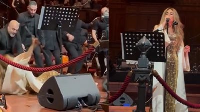 سقطت على المسرح.. لقطات من حفل نجوى كرم في هولندا