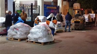 إطلاق الدفعة الخامسة من قافلة نقابة المهندسين بالدقهلية لدعم غزة