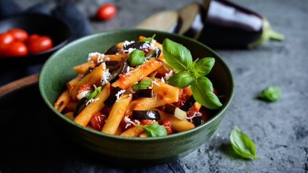 مكرونة بالباذنجان