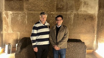 وزير الثقافة يرافق رئيس وزراء كرواتيا في زيارة للمتحف المصري الكبير ومقابر الشط للاجئين الكرواتيين برأس سدر| صور