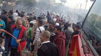 حريق في منفذ أهلا رمضان بالإسماعيلية.. والحماية المدنية تحاول السيطرة 