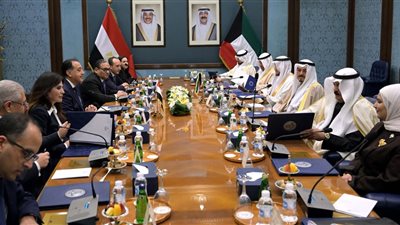 رئيسا وزراء مصر والكويت يترأسان جلسة مباحثات رسمية