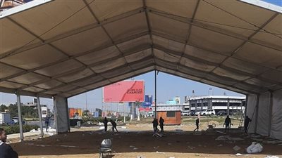 جهاز مدينة الشيخ زايد يزيل خيمًا رمضانية لإقامتها بدون تصريح