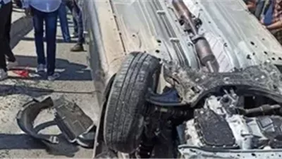 إصابة شخص في حادث تصادم سيارة بسور نادي الزمالك