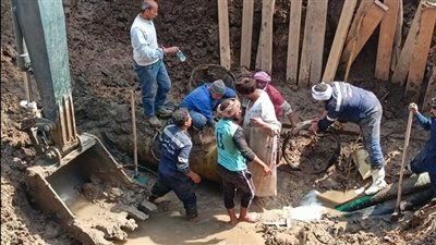 عودة مياه الشرب في الأقصر جزئيا.. واستمرار أعمال إصلاح خط الطرد الرئيسي