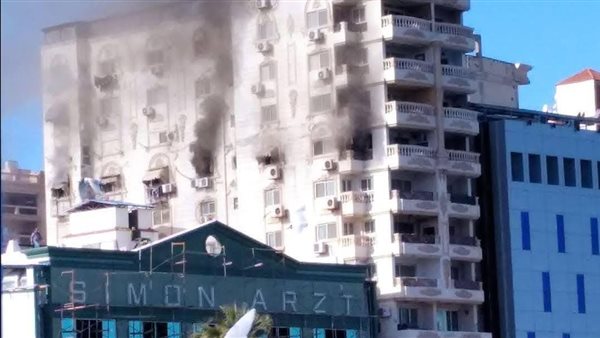 حريق ببرج سكني ببورسعيد