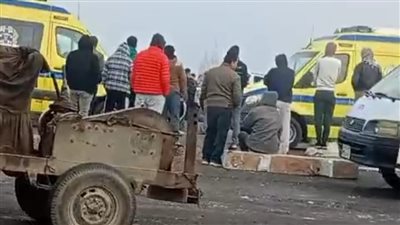 إصابة 11 شخصًا في انقلاب ميكروباص بطريق مصر – الإسماعيلية