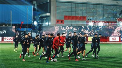 الأهلي يختتم استعداداته لمباراة طلائع الجيش في الدوري الممتاز