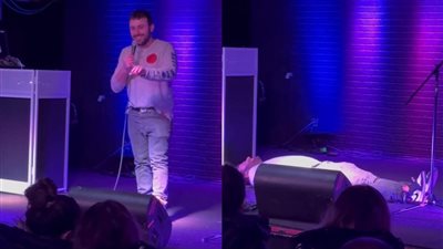 لم يضحك أحد.. كوميديان إسرائيلي أمريكي يسخر من معاناة أهل غزة| فيديو