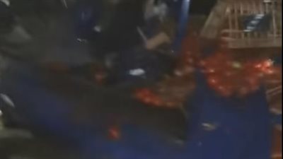 إصابة شخصين في حادث تصادم بنزلة كوبري أبو سلامة بالبدرشين 