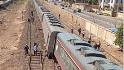 دون خسائر بشرية.. السكك الحديدية: تشكيل لجنة لمعرفة أسباب خروج جرار و4 عربات عن القضبان بالغربية