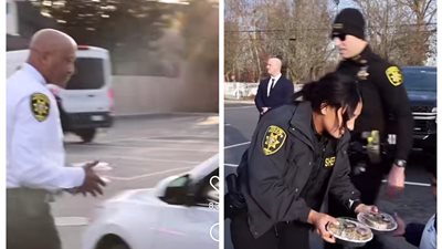 فيديو لأفراد شرطة يوزعون الإفطار على المسلمين في أمريكا يتصدر التريند