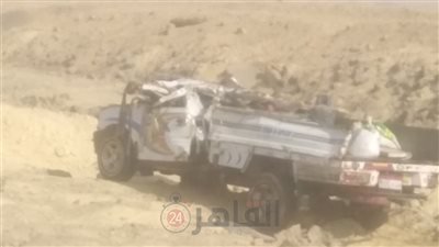 مصرع وإصابة 3 أشخاص إثر حادث انقلاب سيارة ربع نقل في الفيوم