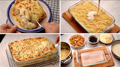 بالمستكة والمشروم.. طريقة عمل البشاميل بالمقادير لنجرسكو الفراخ الناجح