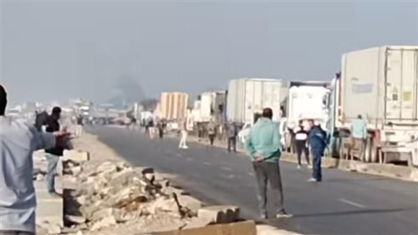 جانب من حادث الطريق